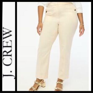 J. Crew Linen Cotton Blend Elastic Back Sailor Pant